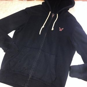 American Eagle Navy Vintage Zipup Hoodie